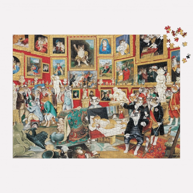 Galison Puzzle Tribuna Uffizi mit Katzen 1500 Teile