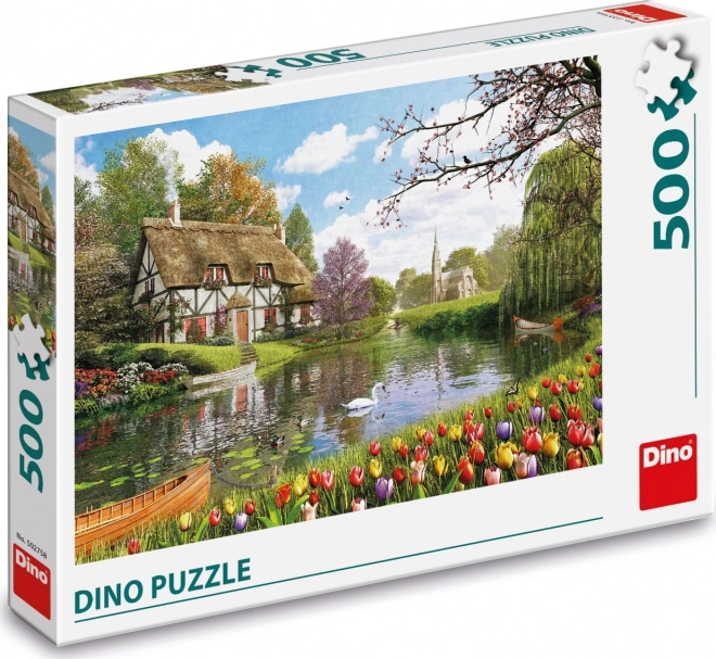 Puzzle Hütte am See 500 Teile