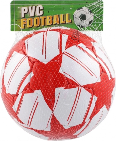 Aufgeblasener rot-weißer Fußball 23 cm