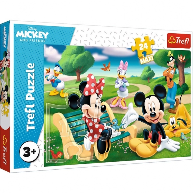 Maxi Puzzle mit 24 Teilen - Micky Maus und Freunde