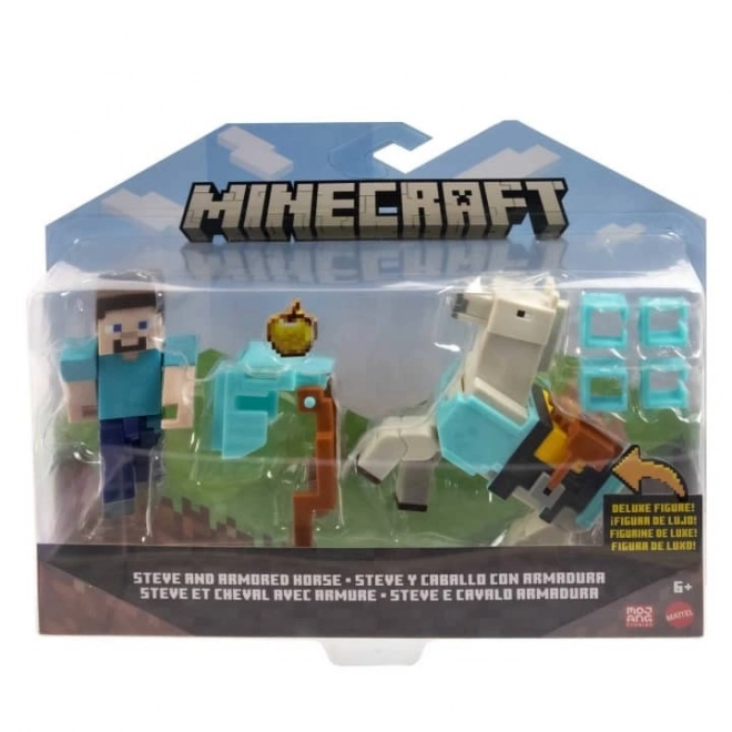 Minecraft Figur Steve und Pferd