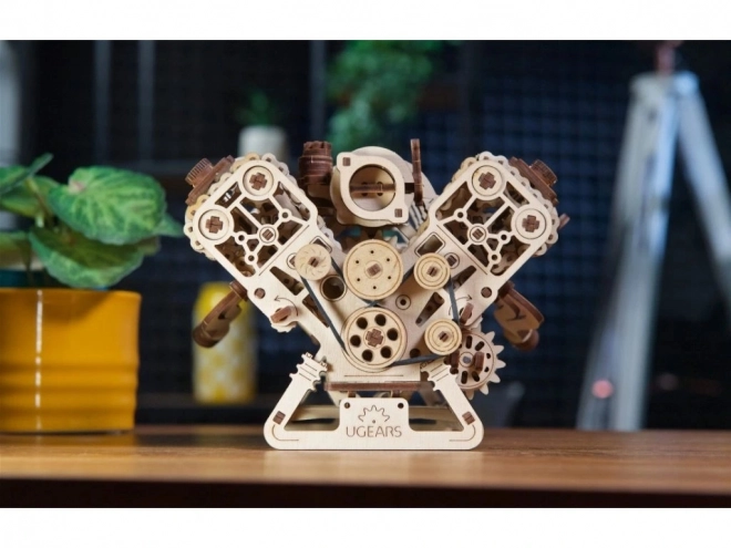 Ugears 3D Holzmechanik Puzzle V8 Motor