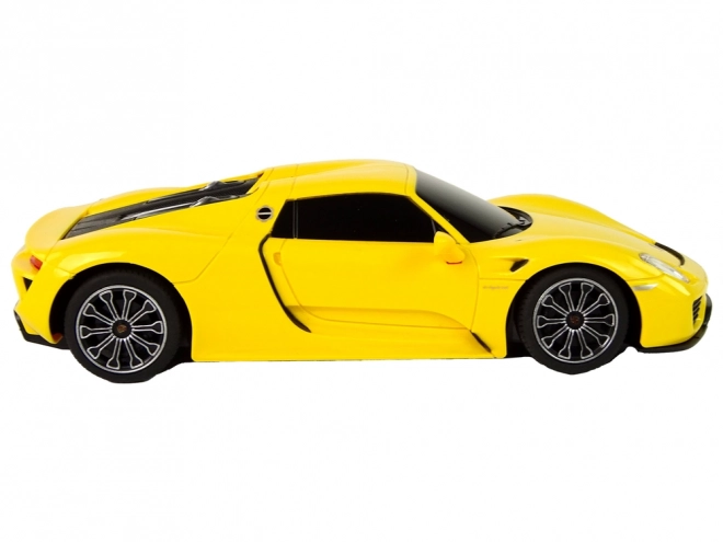 Automobil R/C Porsche 918 mit Fernsteuerung Gelb 1:24