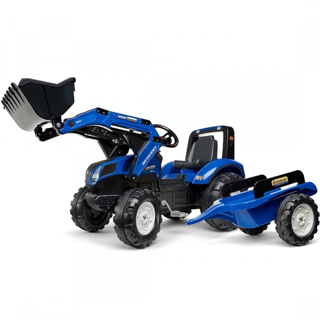 Falk Trettraktor New Holland mit Anhänger