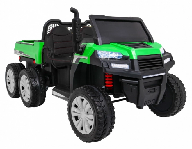 Bauernfahrzeug für 2 Kinder Grün + 4x4 + Fernsteuerung + Kipper + LED Audio