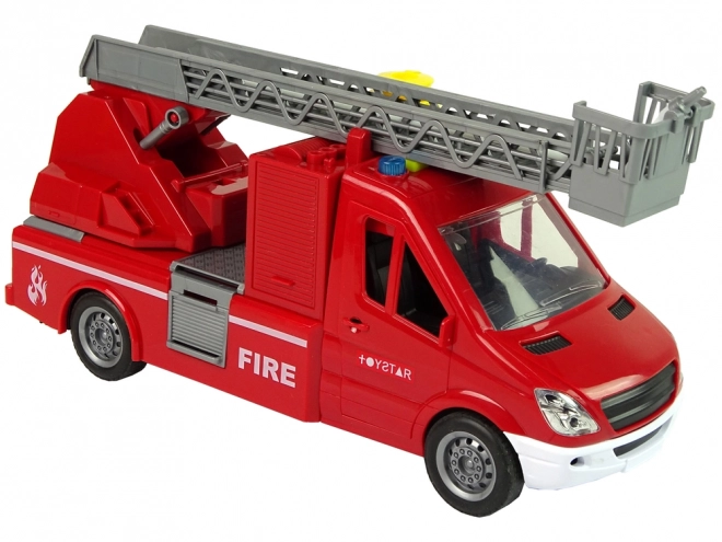 Rotes Feuerwehrwagen Spielzeug mit Wasser, Geräuschen und Lichtern