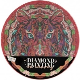 Diamant-Malerei Mandala Löwe Durchmesser 30 cm