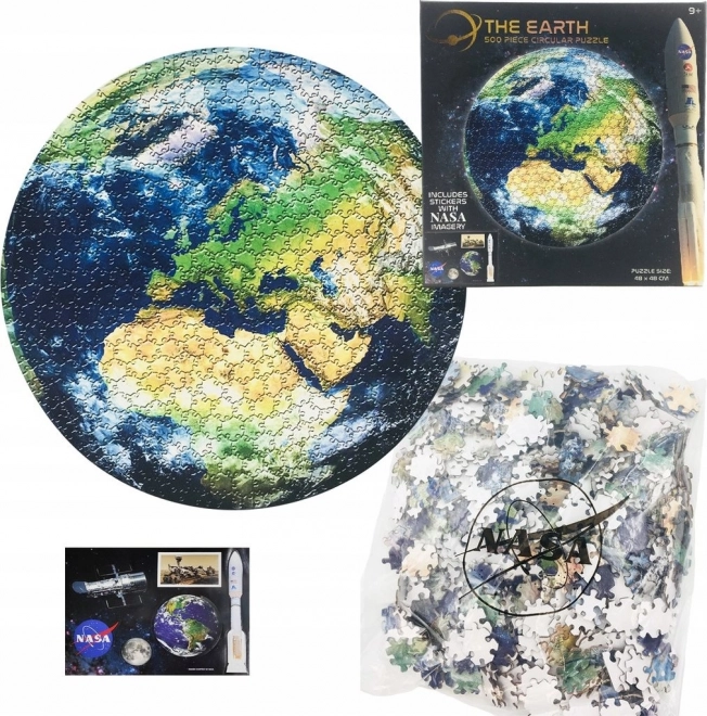 Rundes Puzzle NASA: Erde 500 Teile