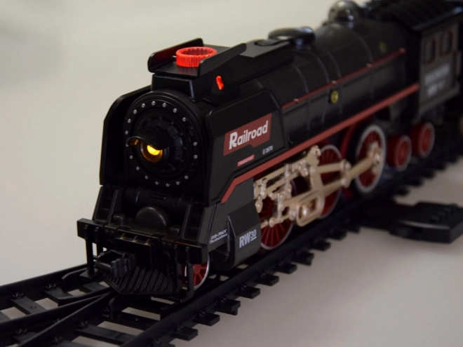 Elektrische Eisenbahn mit Dampf und Soundeffekten
