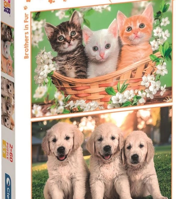 Puzzle Flauschige Geschwister
