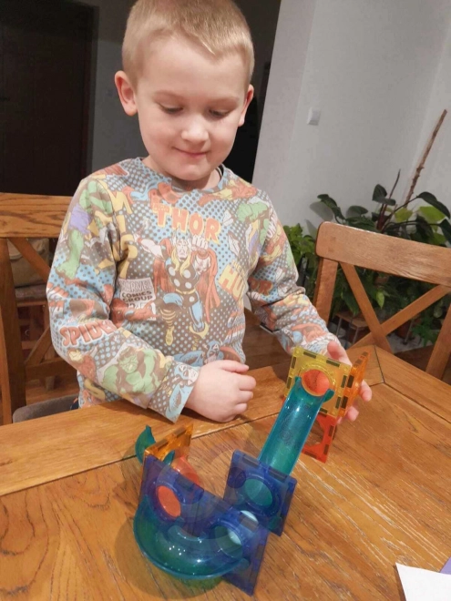 Woopie magnetische Kugelbahn Bausteine leuchtend 49 Stück