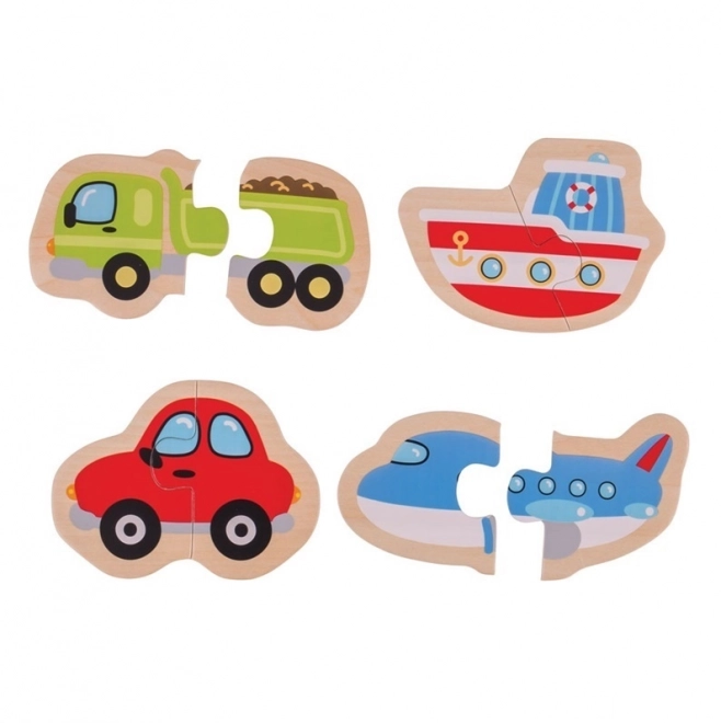 Bigjigs Toys Einfaches Puzzle Fahrzeuge