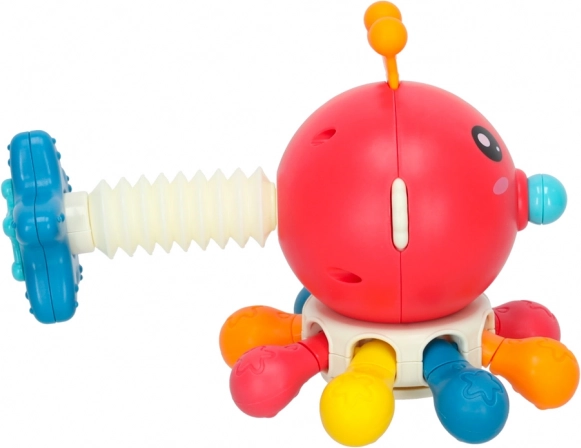 Sensorisches Spielzeug Beißring für Babys Oktopus Bibi-Inn Rot