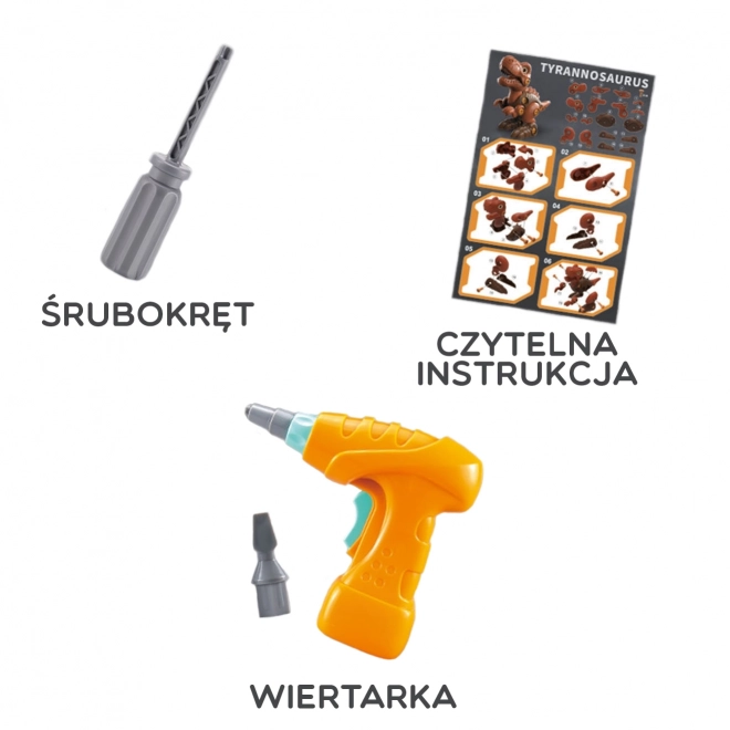 Dinosaurier zum Zusammenbauen mit Bohrer 31 Stk