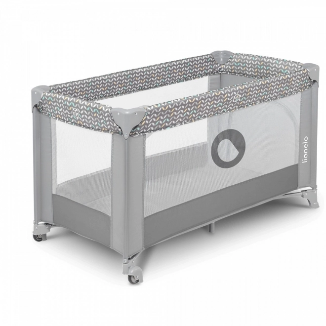 Reisebett für Kinder von LIONELO - Stefi Grey Concrete Multicolor – Graues Beton Multicolor