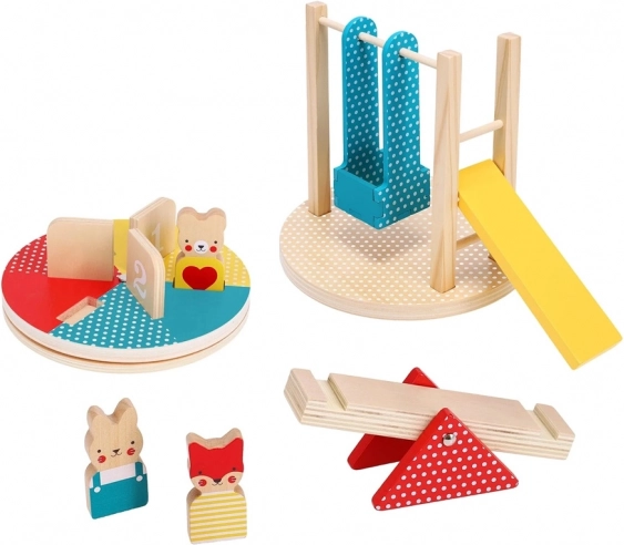 Petit Collage Holzspielplatz-Set mit Tieren