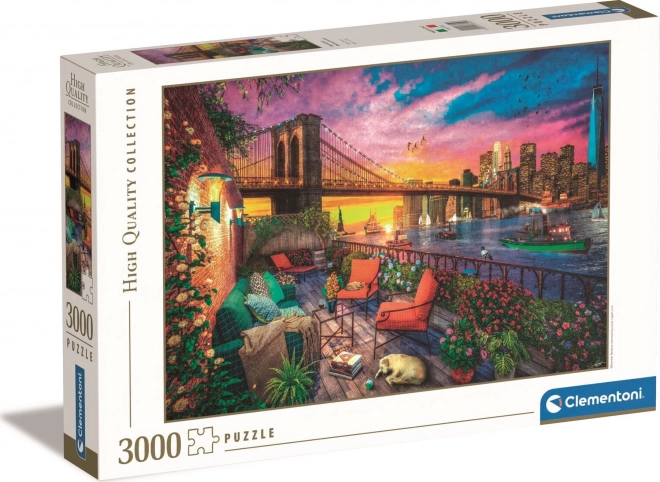 Puzzle 3000 Teile Balkon in Manhattan