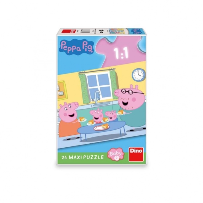 Dino Puzzle Peppa Wutz: Maxi Mittagessen 24 Teile