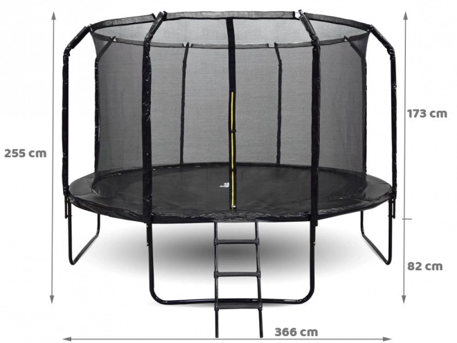 SkyFlyer Gartentrampolin mit Leiter 366 cm