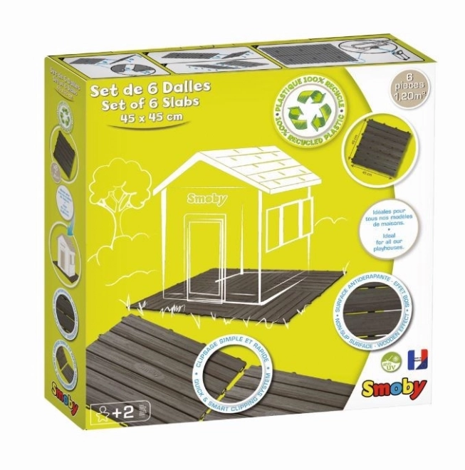 Smoby Gartenhaus Bodenplatten 6 Teile