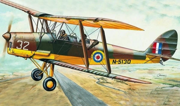 Realistisches Modellflugzeug D.H.82 Tiger Moth