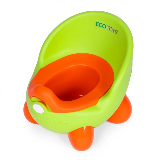 Töpfchen für Kinder mit rutschfesten Beinen und herausnehmbarer Schale in Grün von ECOTOYS