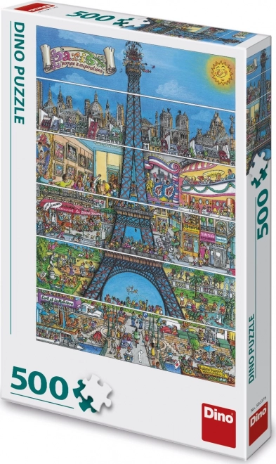 Puzzle Eiffelturm Zeichnung 500 Teile
