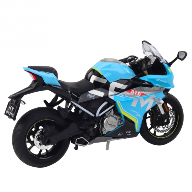 Sportmotorrad Metallblau 1:12