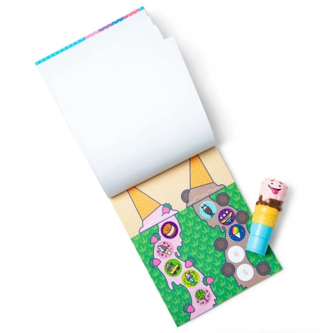 Sticker WOW! Stempel mit Aufklebern Eiscreme