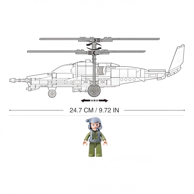 Sluban Kampfhubschrauber Ka-50 Black Shark Bausteine