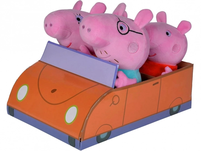 Simba Plüschset Peppa Wutz Familie im Auto