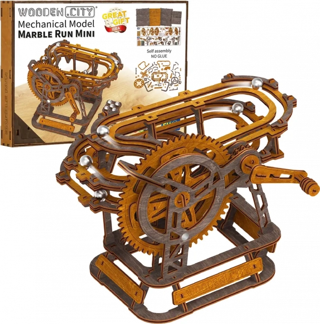 3D Holzpuzzle Kugelbahn Mini