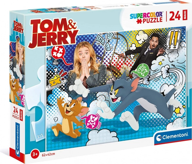 Maxi Puzzle mit 24 Teilen - Tom und Jerry