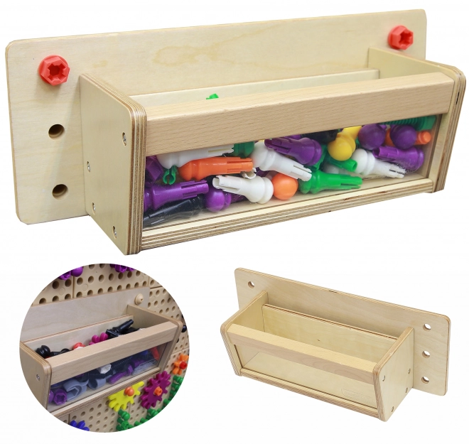 Zubehörbox mit durchsichtiger Wand für Masterkidz STEM Tafel