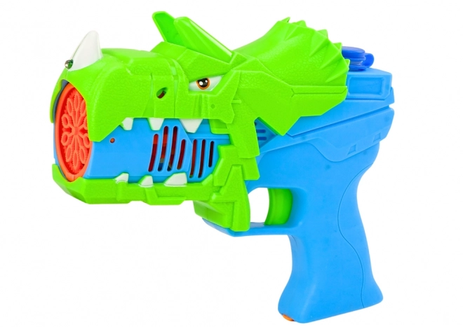 Seifenblasenpistole Dinosaurier blau und grün