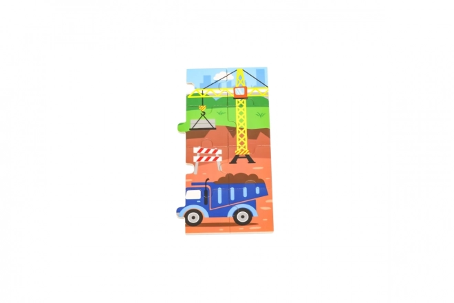 Viga Holzpuzzle Baumaschinen