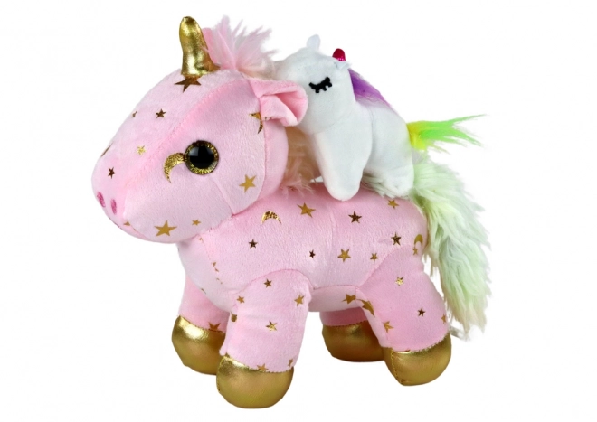 Einschlafhilfe Einhorn Plüsch Rosa mit Sternen Set