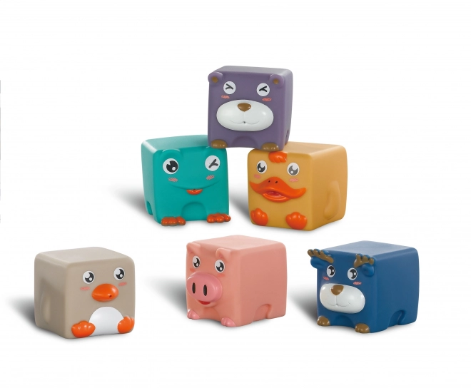 Woopie Baby Sensorische Bauklötze Set mit Tiergeräuschen