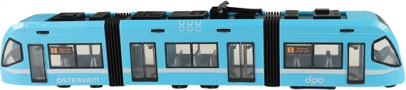 Moderne Straßenbahn Ostrava blau 47 cm