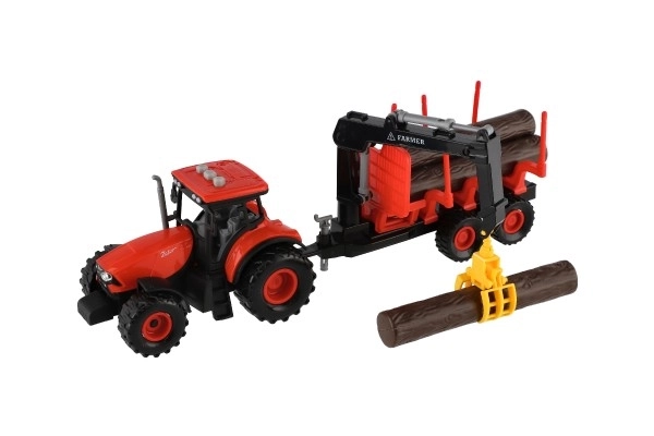 Traktor Zetor mit Anhänger und Ladearm