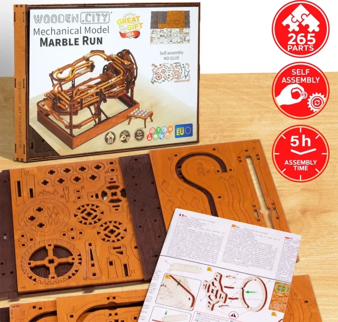 3D-Holzpuzzle Kugelbahn von WOODEN CITY