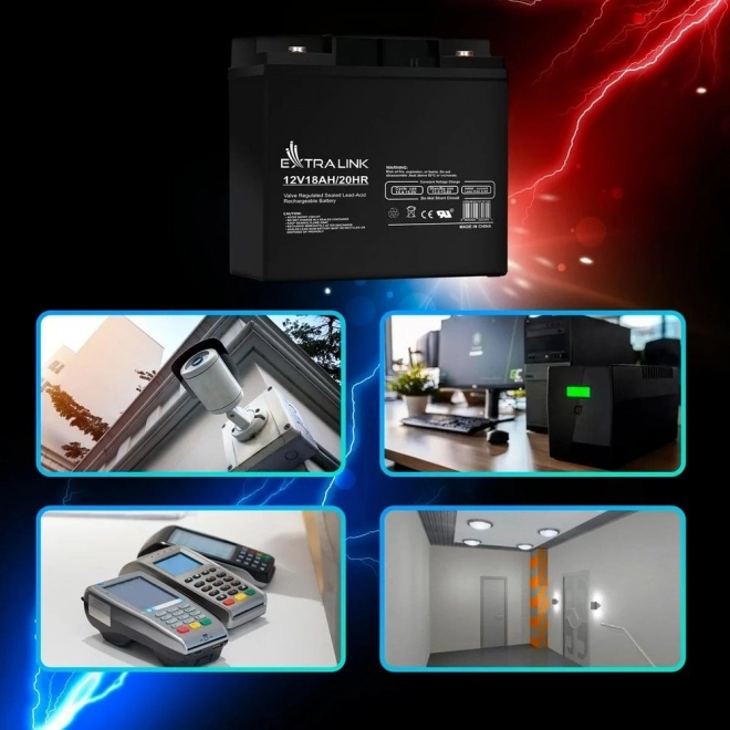 Extralink AGM Batterie 12V 18Ah