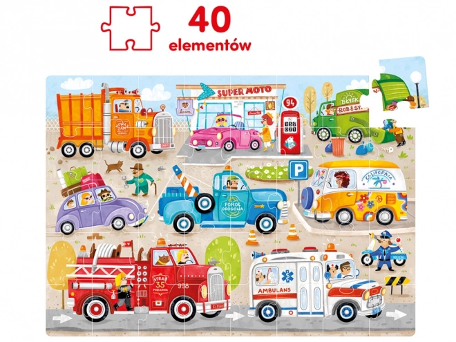 Puzzle 40-teilig MOTO PUZZLE AUTOS