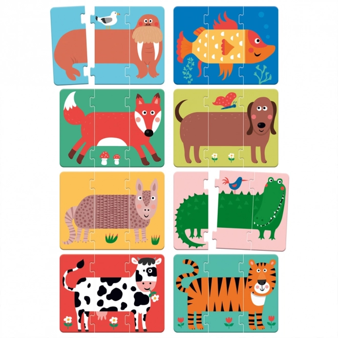 Mix und Match Puzzle Tiere