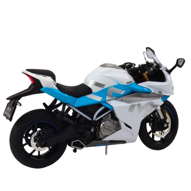 Sportliches Metallmotorrad mit Lichtern und Geräuschen 1:12