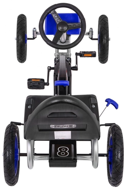 Gokart Full Ahead AIR mit Pedalen für Kinder ab 3 Jahren Blau + Sitzverstellung + Aufblasbare Räder + Handbremse