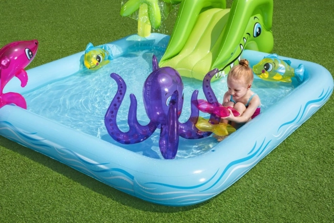 Bestway Garten Spielplatz Fantastisches Aquarium mit Rutsche