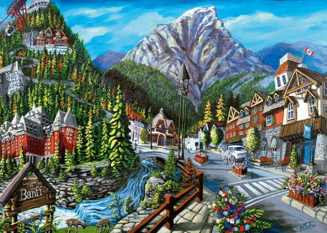 Ravensburger Puzzle Willkommen in Banff 1000 Teile