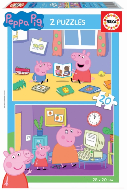 Peppa Wutz Puzzle Set 2x20 Teile