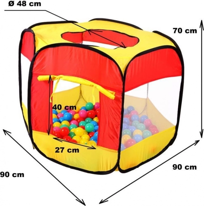 Spielzelt mit Bällebad und 100 Bällen